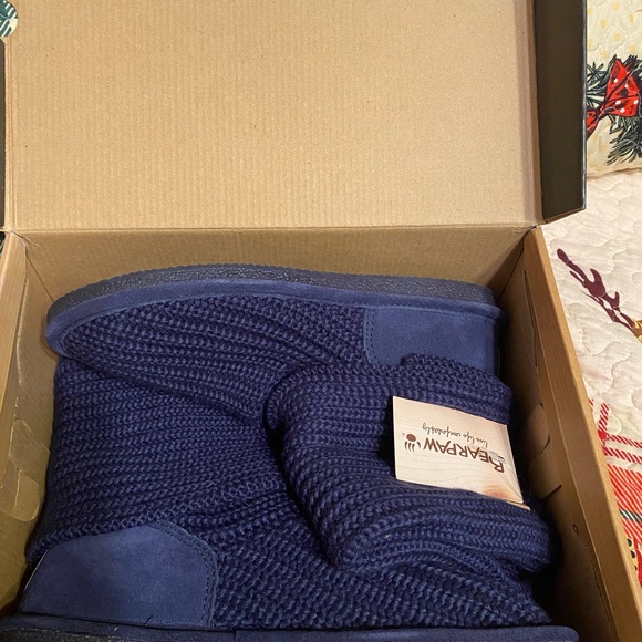 BearPaw Indigo Knit Boots NWT SZ10 - Picture 4 of 9